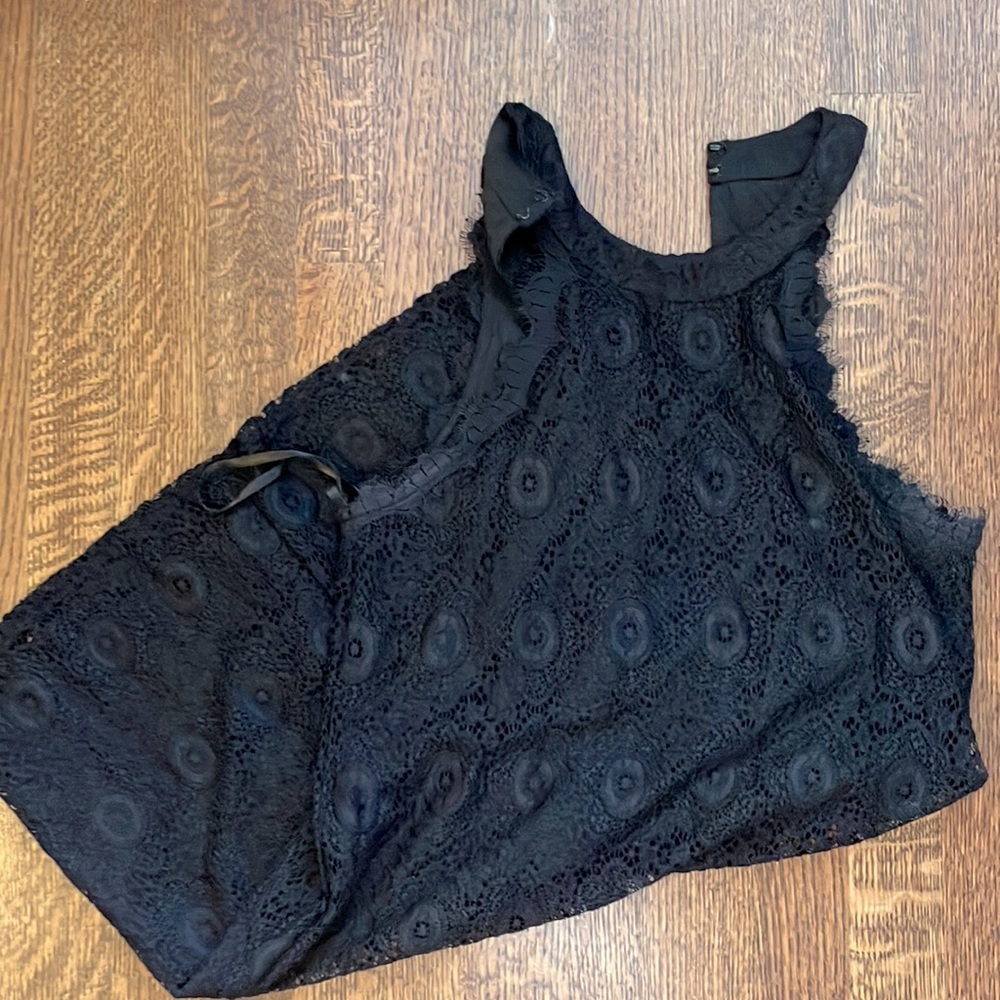 Black party dress — lace
